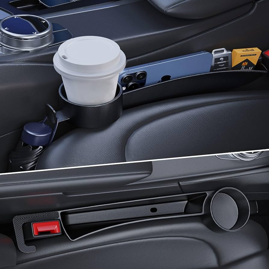 Car Seat Gap Plug with Storage Slot, Auto Gap Filler Organizer with Cup Holder, Universal Carseat... | Amazon (US)