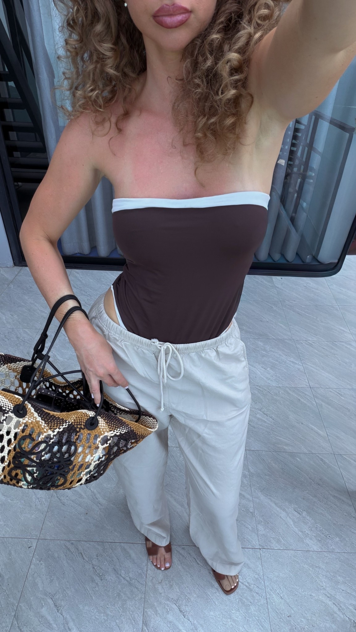 casual brown beige beach fit 