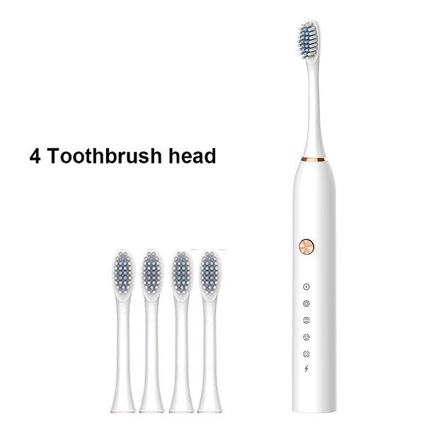 Anzek Sonic Toothbrush Electric Tooth Brush Adult Rechargeable Electric Toothbrush With 4 Toothbr... | Walmart (US)