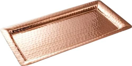 Monarch Abode Decorative Tray – 12-Inch Hand Hammered Copper Plated Metal Bathroom Tray Counter... | Amazon (US)