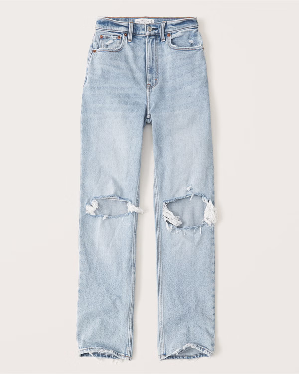 '90s Ultra High Rise Straight Jeans | Abercrombie & Fitch (US)