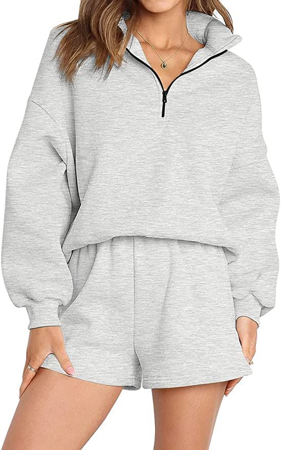 AUTOMET Women's Oversized 2 Piece Lounge Sets Fall Outfits 2023 Long Sleeve Cozy Casual Pajamas s... | Amazon (US)