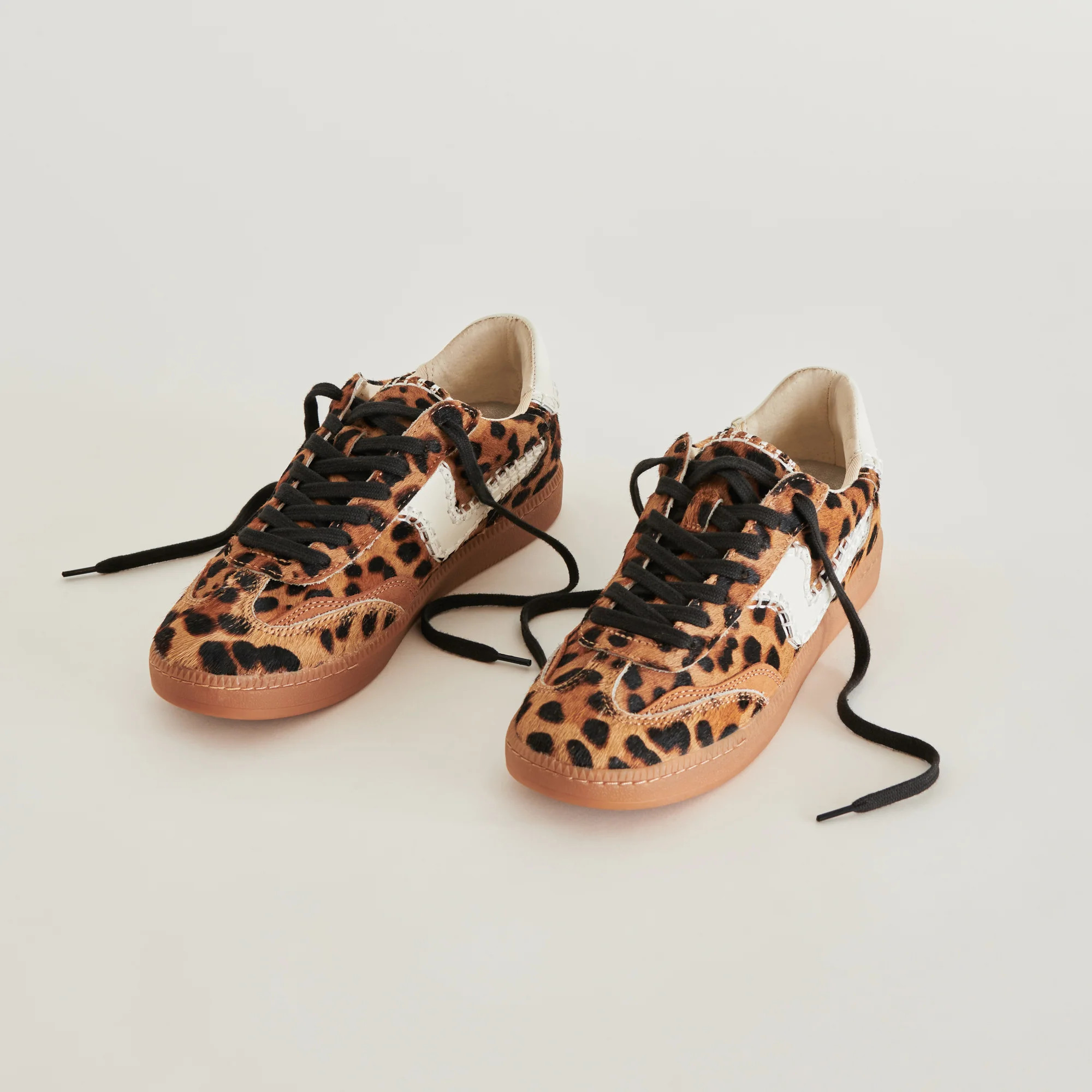 Notice Stitch Dk Leopard Calf Hair Sneakers | Dolce Vita | DolceVita.com