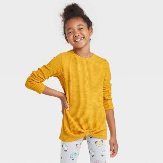 Girls' Printed Cozy Long Sleeve T-Shirt - Cat & Jack™ | Target