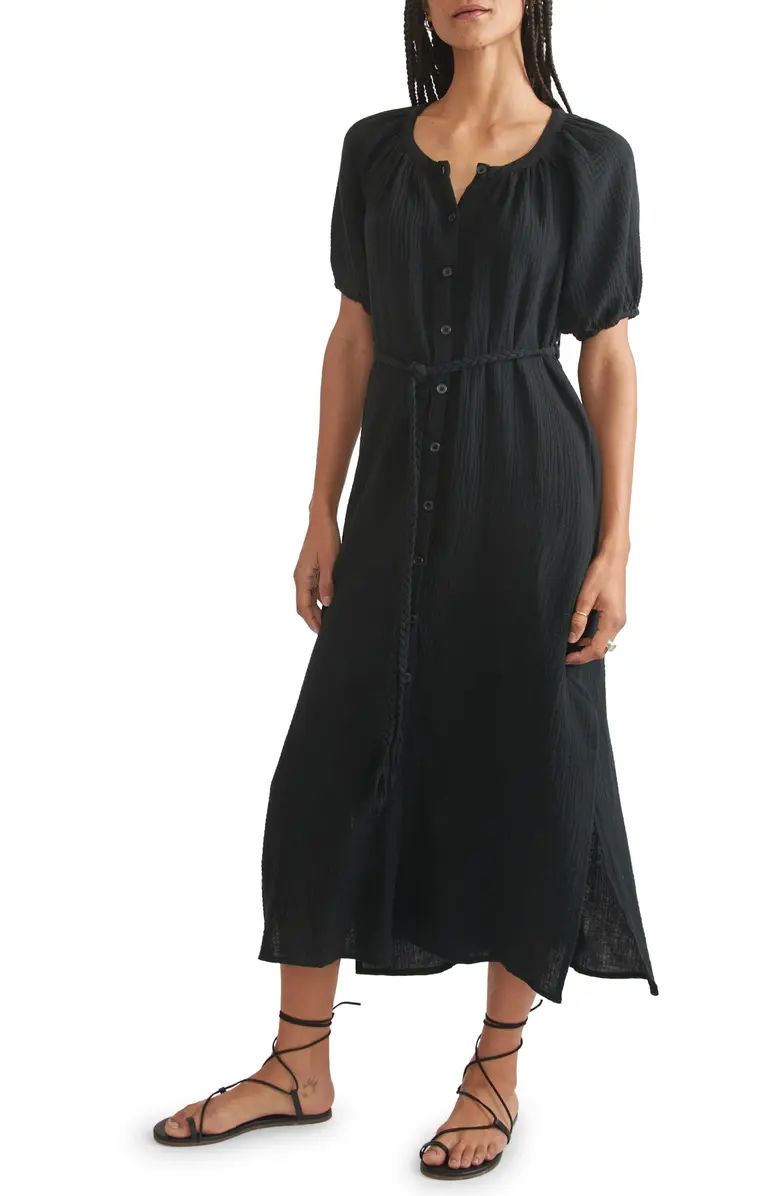 Marine Layer Belted Double Cloth Midi Shirtdress | Nordstrom | Nordstrom