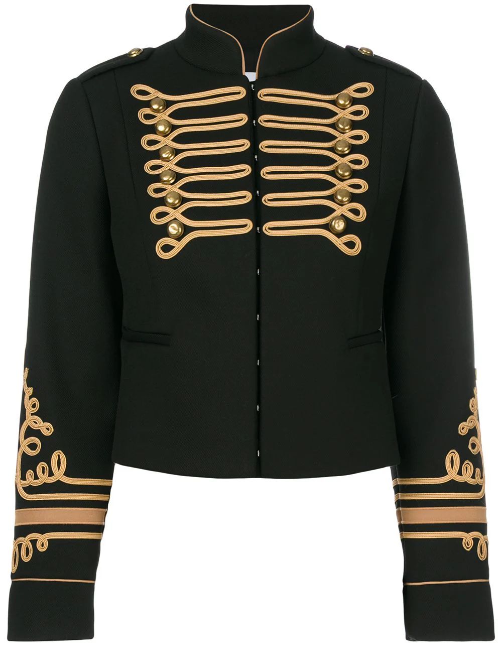 Red Valentino cropped band jacket - Black | FarFetch US