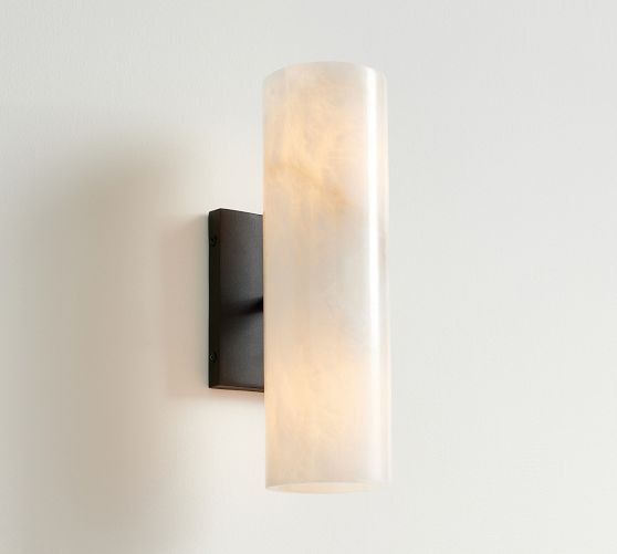Frances Alabaster Tube Sconce (13") | Pottery Barn (US)