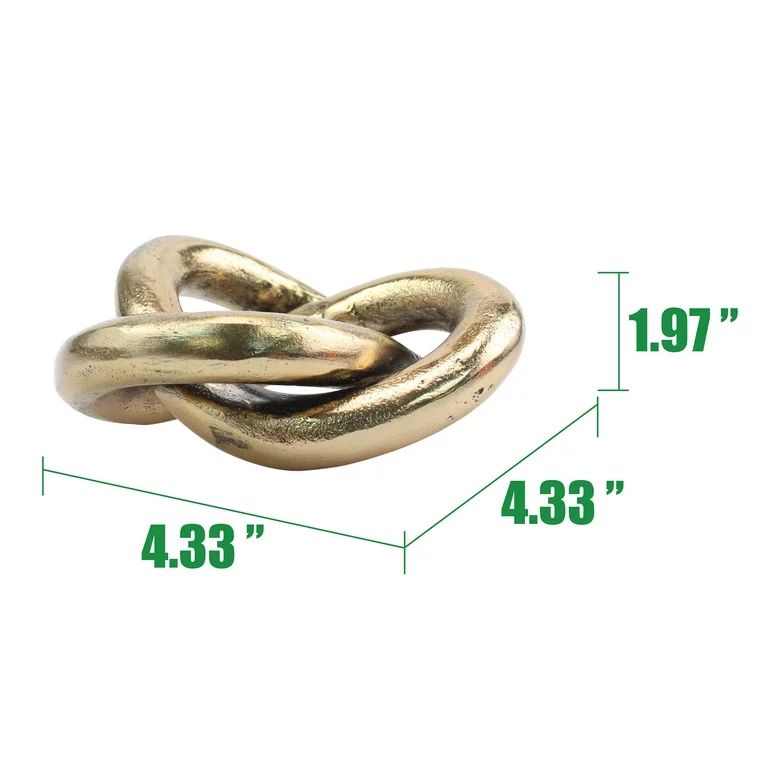 Metal Tabletop Knot Figurine, Gold | Walmart (US)