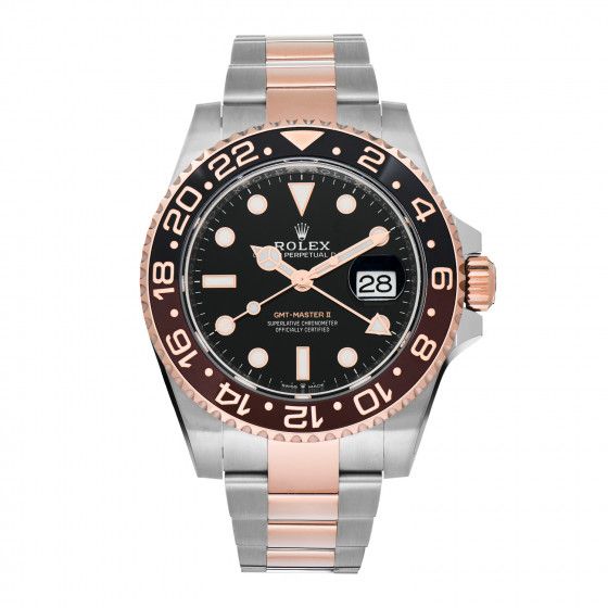 ROLEX Stainless Steel 18K Everose Gold 40mm GMT-Master II "Root Beer" Watch 126711CHNR | FASHIONP... | Fashionphile