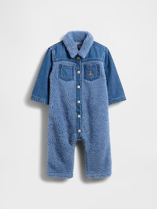 Baby Denim & Sherpa One-Piece | Gap (US)