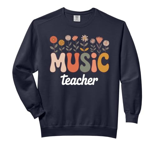 Music Teacher Art For Men Women Band Musician Music Teacher Comfort Colors Adult Sweatshirt | Amazon (US)