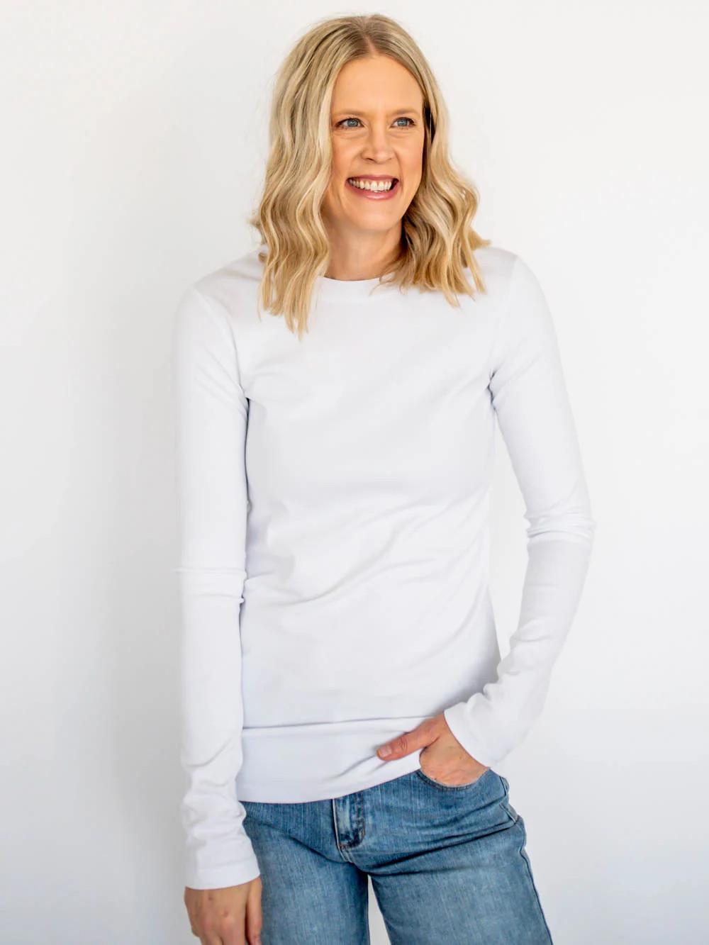 Crème de la Crème Tall Tee - White | Amalli Talli