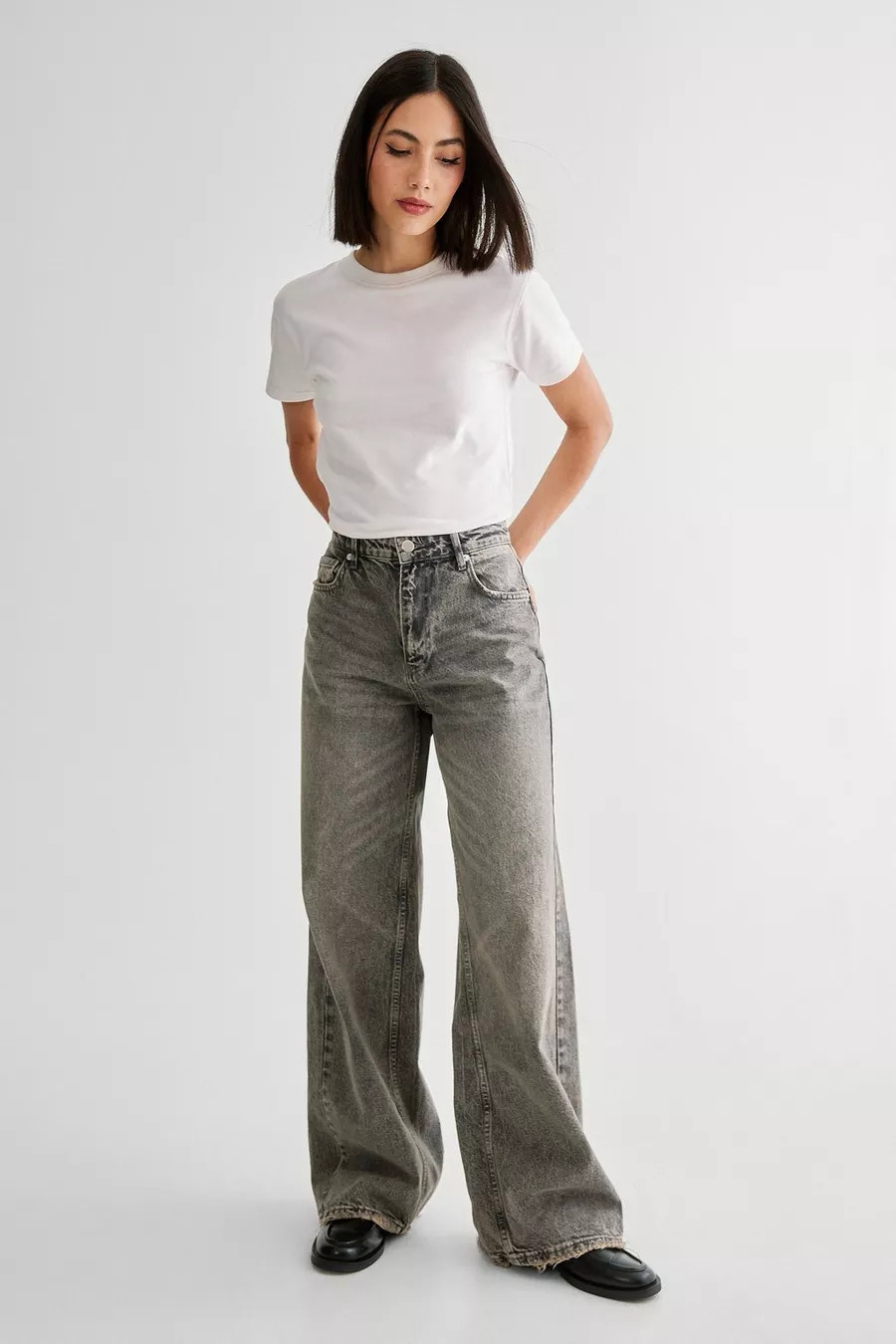 Washed Denim Wide Leg Jean | Nasty Gal US
