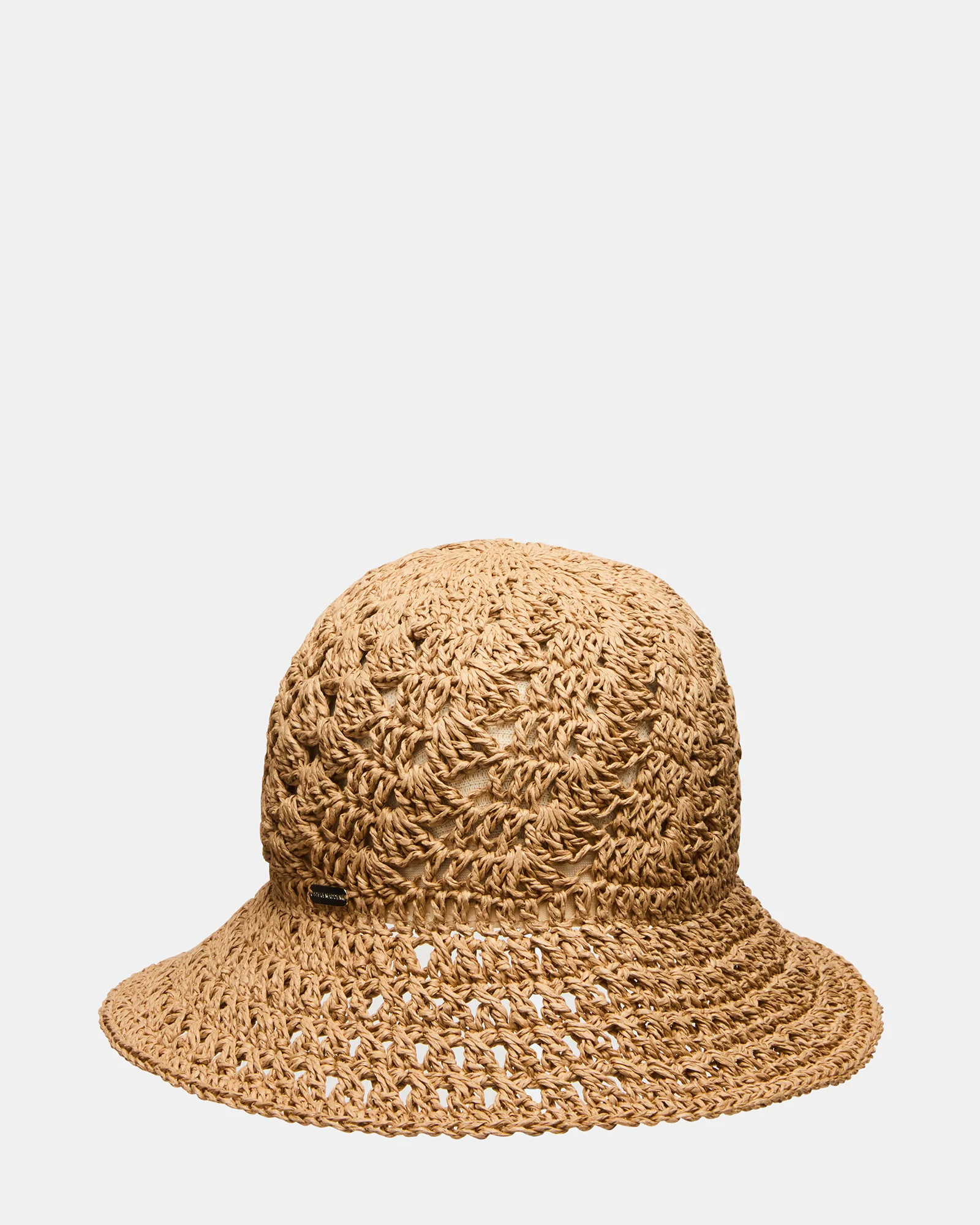 BOHO STRAW BUCKET Tan Women's Hat | Steve Madden (US)