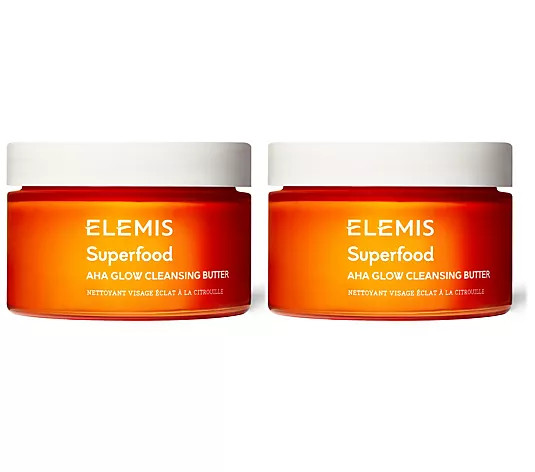 ELEMIS Superfood AHA Glow Cleansing Butter Duo - QVC.com | QVC