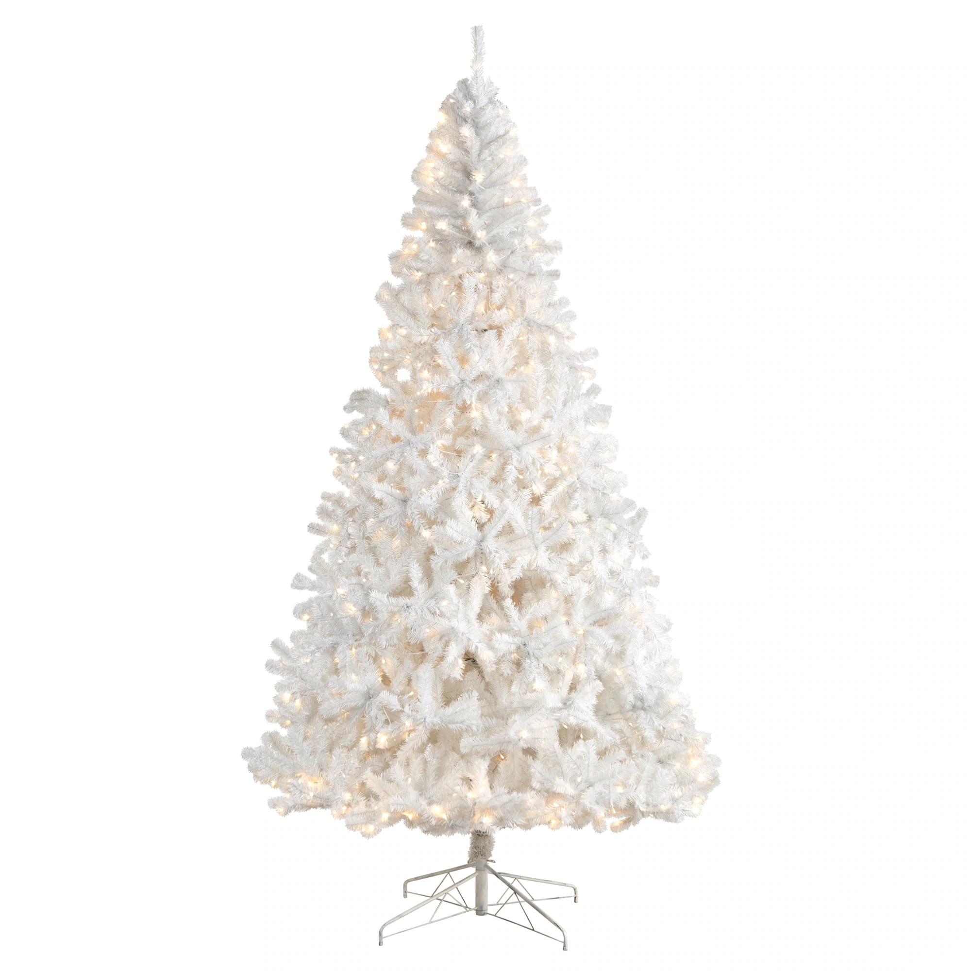 9' White Christmas Tree with 1860 Bendable Branches and 650 LED Lights - 108 | Bed Bath & Beyond