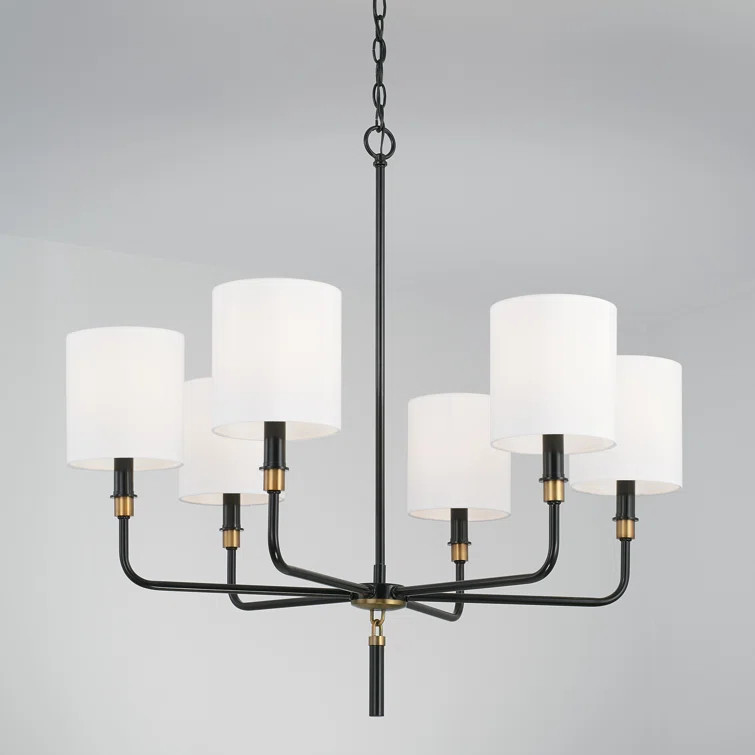Clearlake 6 - Light Dimmable Wagon Wheel Chandelier | Wayfair North America