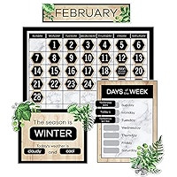 Schoolgirl Style Simply Boho Calendar Bulletin Board Set, Boho Wall Calendar With Monthly Calendar H | Amazon (US)
