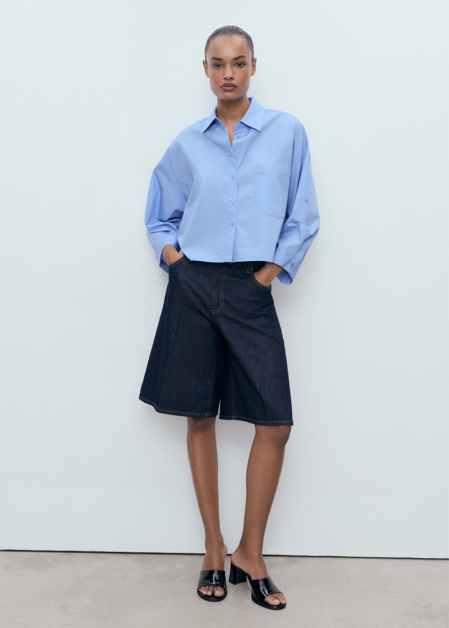 Pocket oversize shirt - Women | MANGO USA | Mango (US/MX/AU)