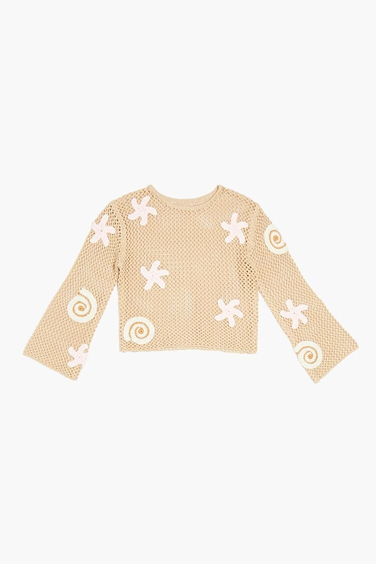 Girls Starfish & Seashell Sweater (Kids) | Forever 21