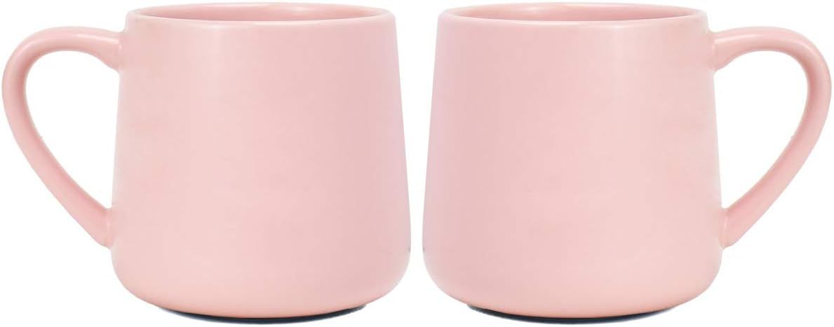 Bosmarlin Glossy Ceramic Coffee Mugs Set of 2, Tea Cup for Office and Home, 18 oz, Suitable for D... | Amazon (US)