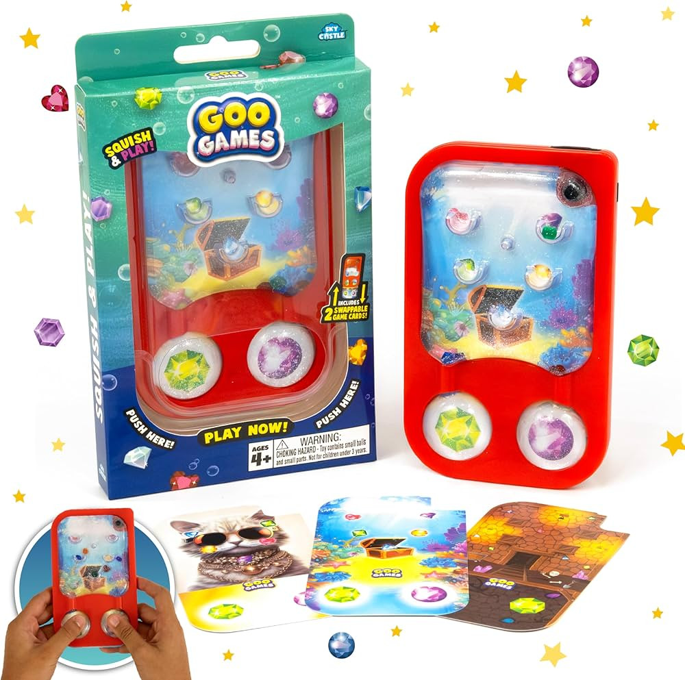 GooGames, Hand-Held Water Games with Floating Treasures, Sensory Fidget Game Adventures, Non-Toxi... | Amazon (US)