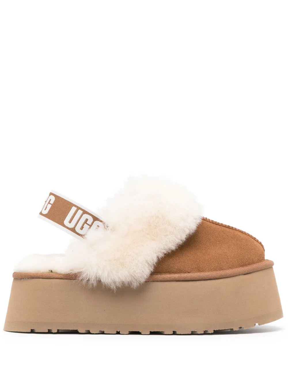 UGG Funkette 60mm Suede Slingback Slippers | Brown | FARFETCH | Farfetch Global
