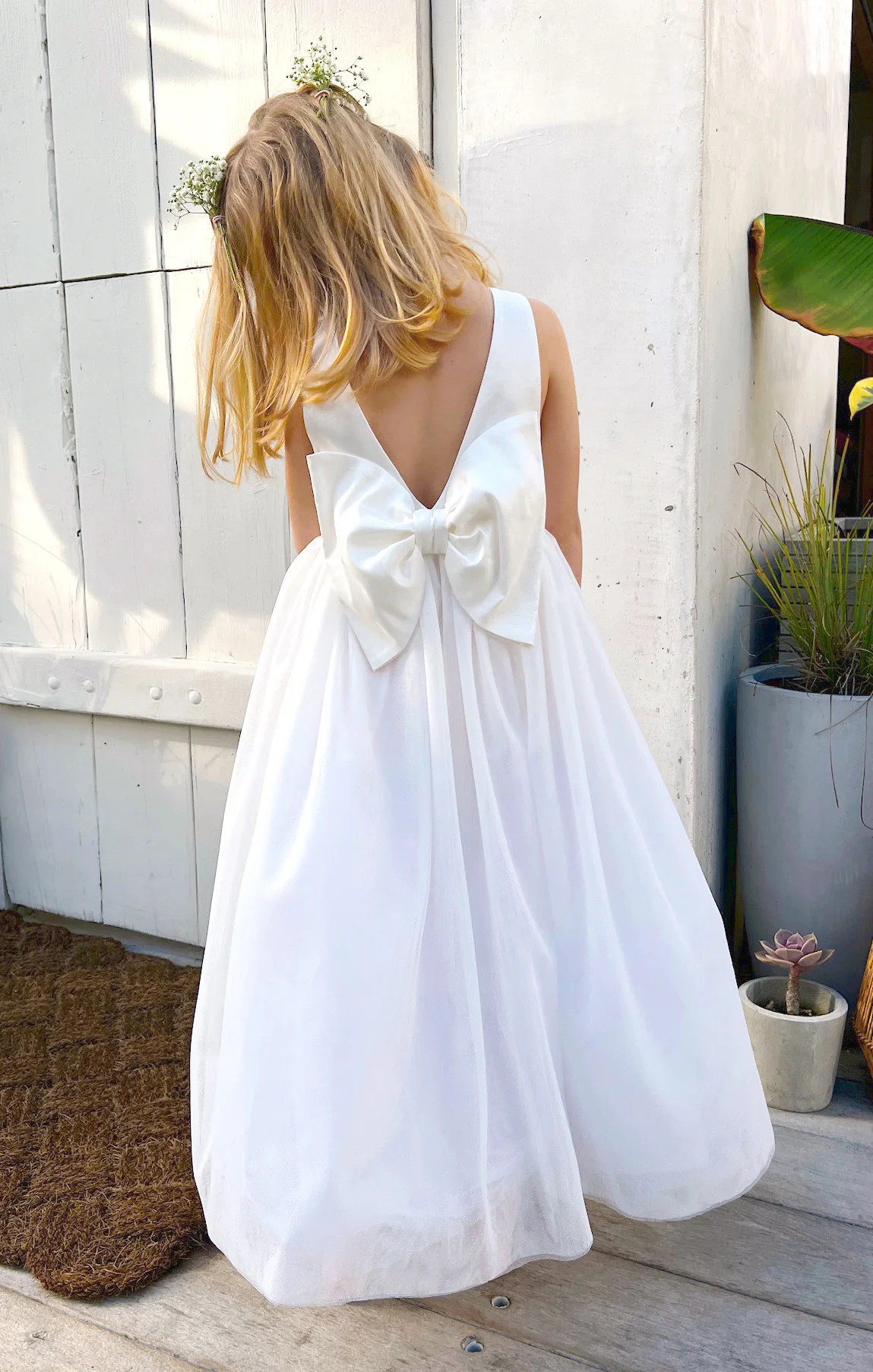 Flower Girl Dress, in White Taffeta, Size: 1T | Show Me Your Mumu | Show Me Your Mumu