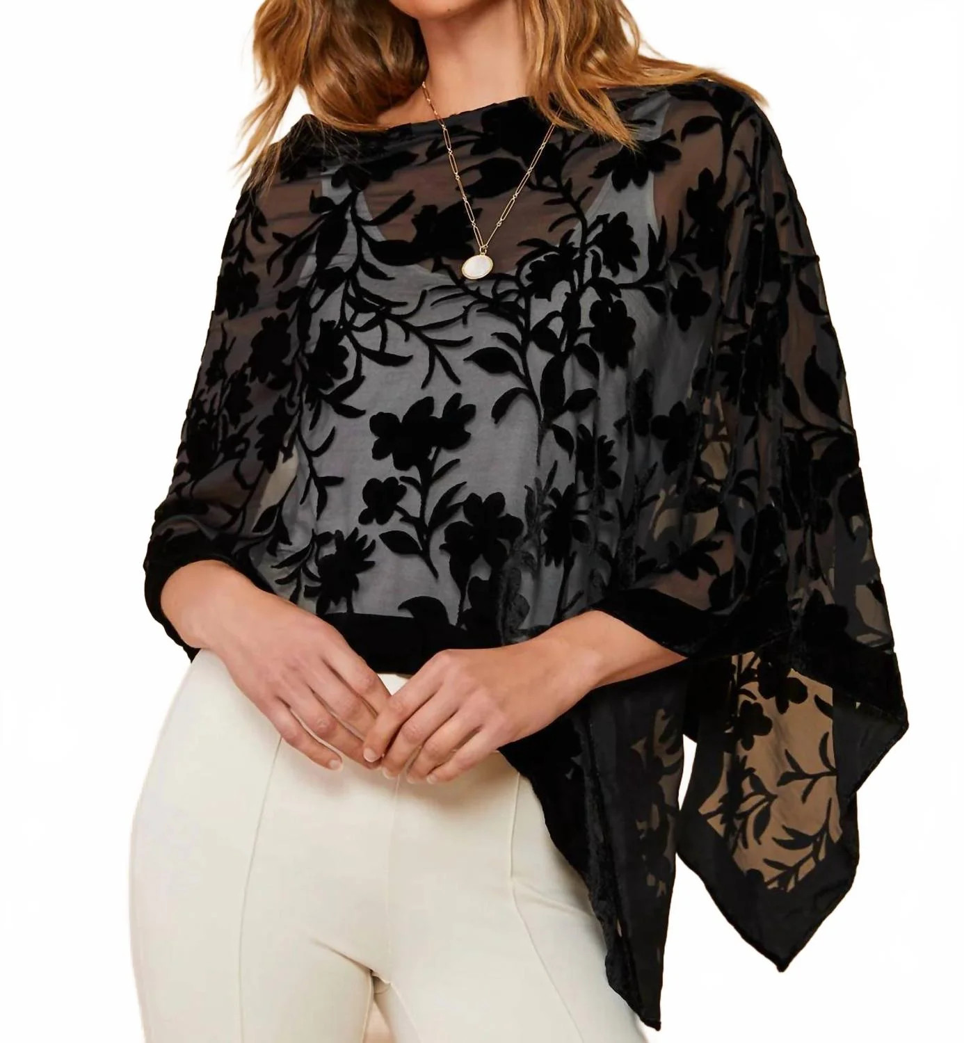 Sheer Velvet Topper In Black | Shop Simon