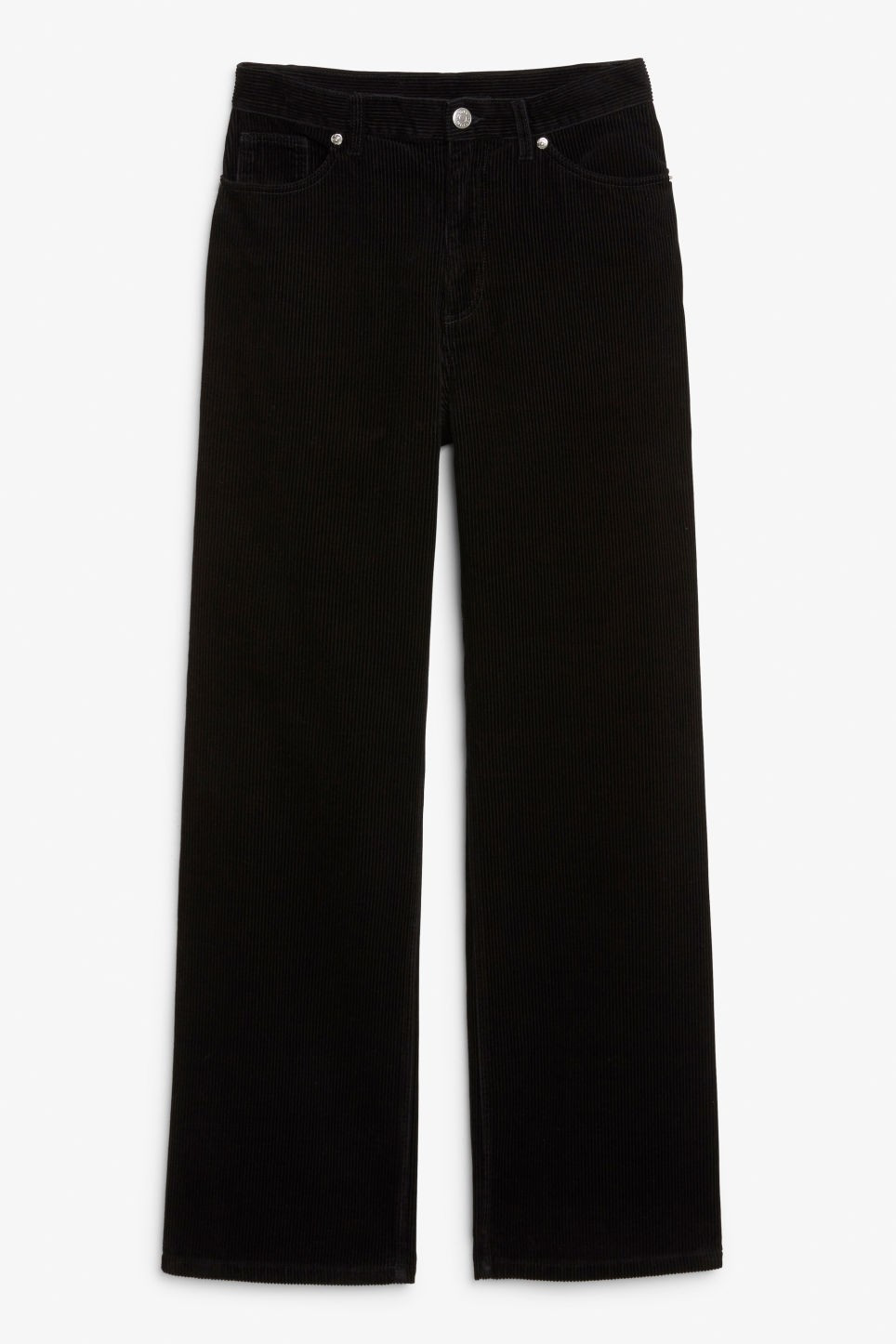 Yoko corduroy trousers - Black | Monki