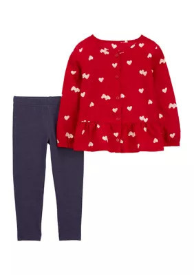 Carter's Toddler Girls Valentine's Day Heart Printed Set, 2T | Belk