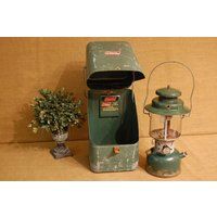 Vintage Coleman Lantern With Original Aluminum Case, Vintage Coleman Green Camp Lantern, Camping Lig | Etsy (US)