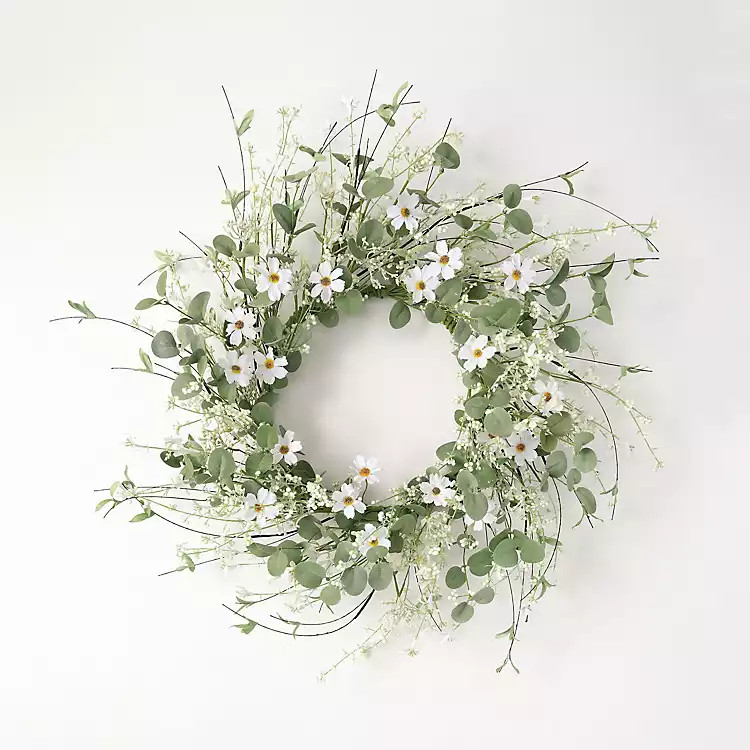 Daisy and Eucalyptus Wreath | Kirkland's Home