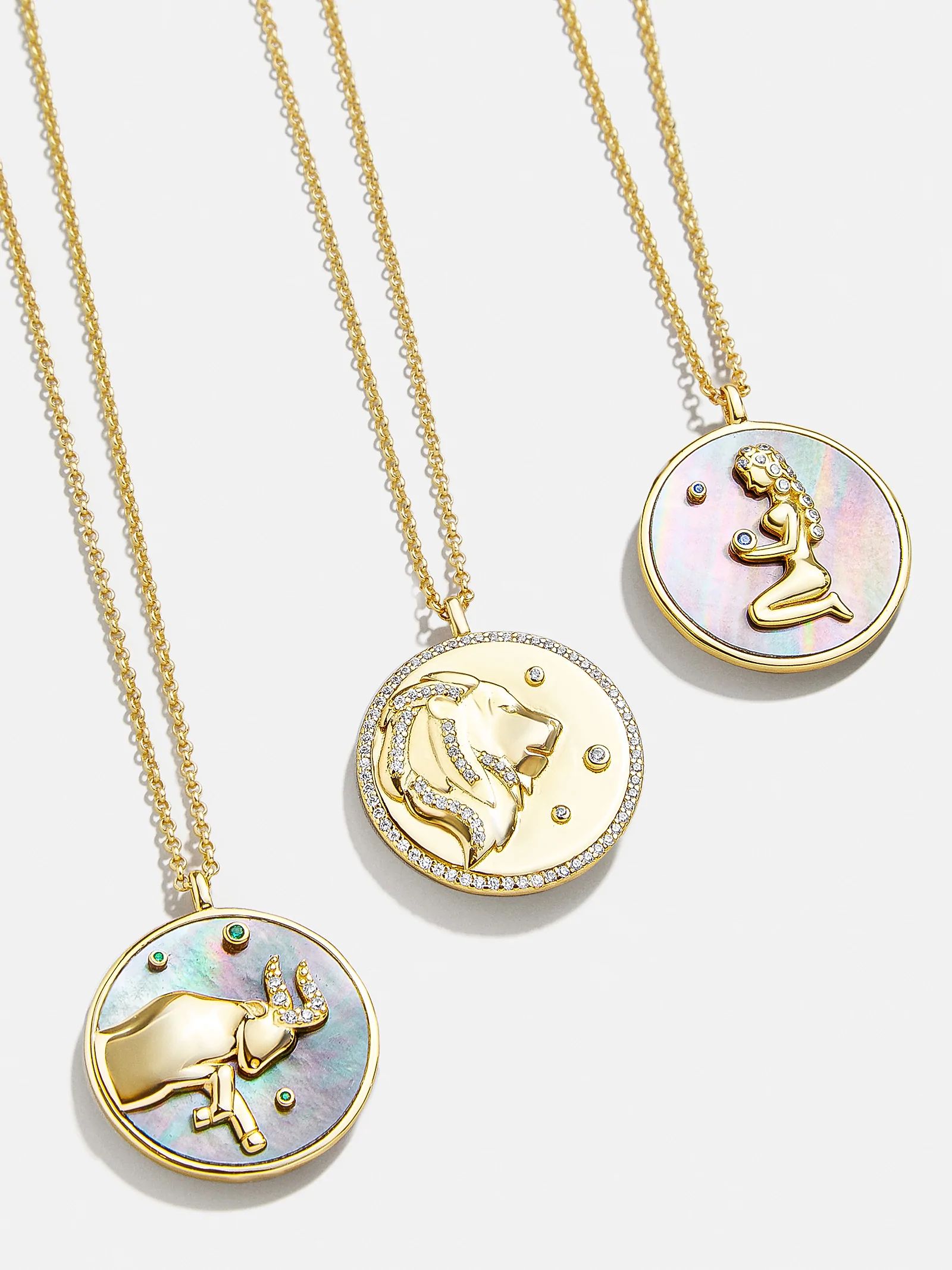 Zodiac 18K Gold Medallion Necklace | BaubleBar (US)