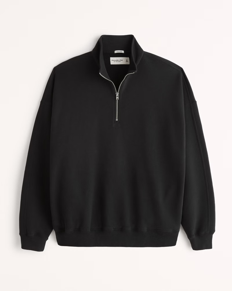 Essential Oversized Quarter-Zip Sweatshirt | Abercrombie & Fitch (US)