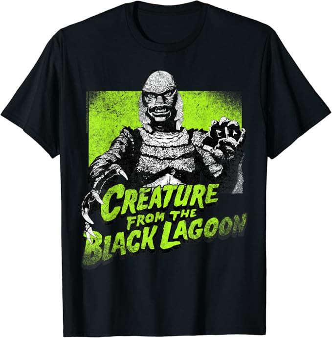 Universal Monsters Creature From The Black Lagoon Green T-Shirt | Amazon (US)