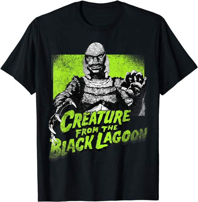 Universal Monsters Creature From The Black Lagoon Green T-Shirt | Amazon (US)