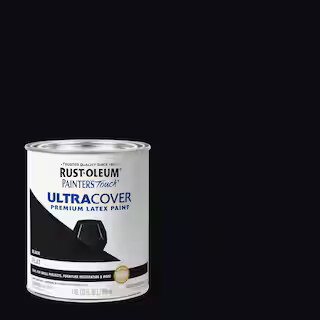 32 oz. Ultra Cover Flat Acrylic Latex Black General Purpose Paint | The Home Depot