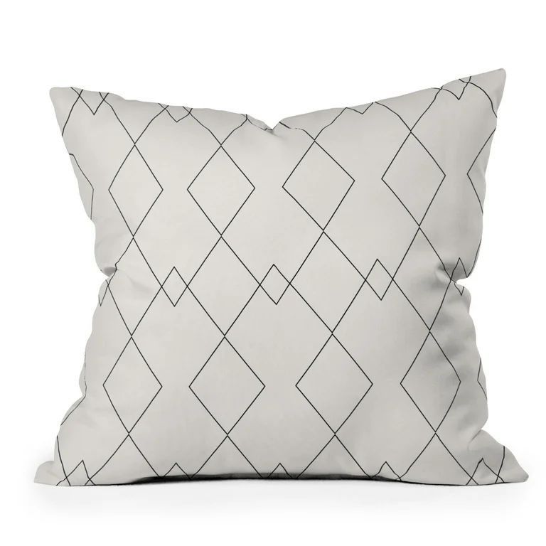 Society6 Colour Poems Moroccan Minimalist White 16" x 16" Throw Pillow - Walmart.com | Walmart (US)