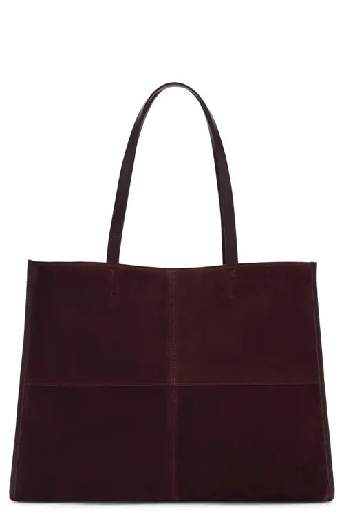 MANGO Leather Shopper Bag in Burgundy at Nordstrom | Nordstrom