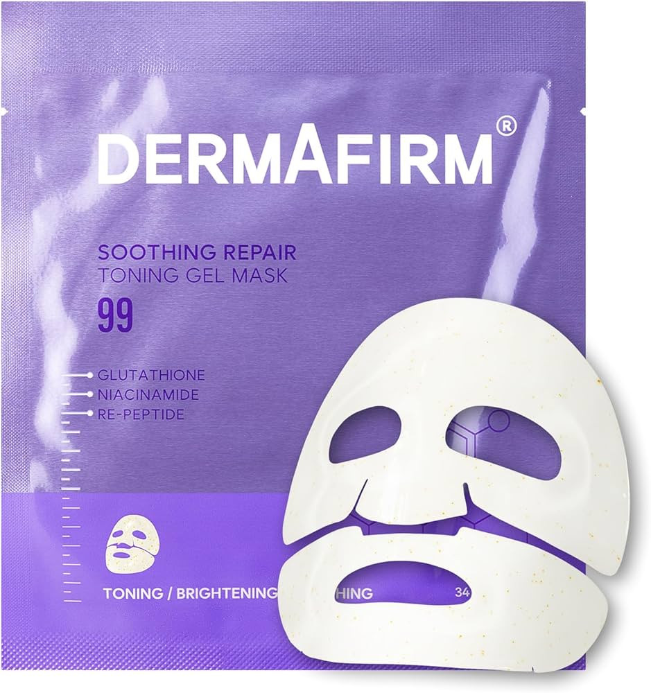 Dermafirm Soothing Repair Toning Gel Mask R4 - Brightening & Anti-Wrinkle Korean Face Mask with G... | Amazon (US)