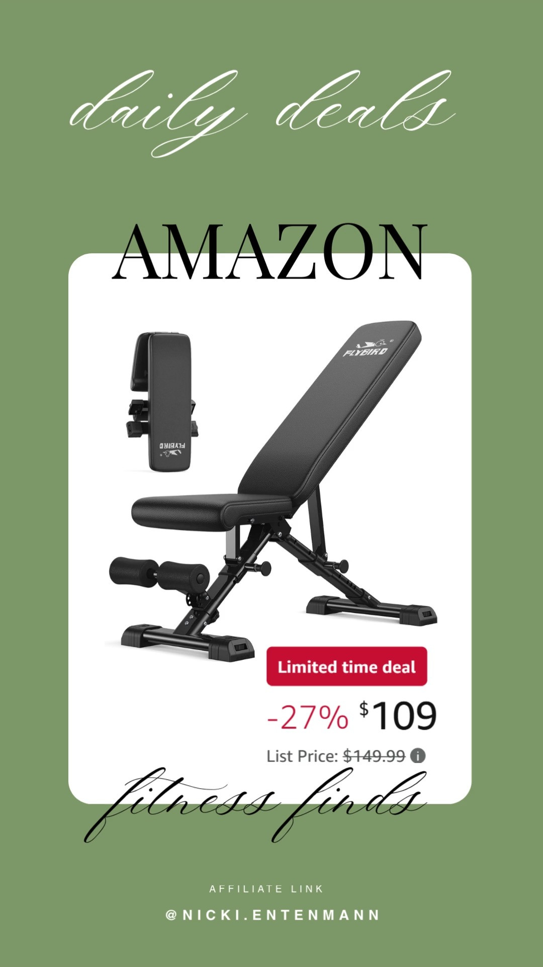 This adjustable weight bench brings cheerful strength and effortless versatility to everyday workouts with powerful flair. #WeightBench #AdjustableBench #FitnessGear #WorkoutTools #StrengthTraining #ActiveLifestyle #GymEssentials #DailyFitness #HomeWorkout #WellnessGear 💪✨🏋️
 

 #LTKfitnessgoals #LTKActive #LTKHome