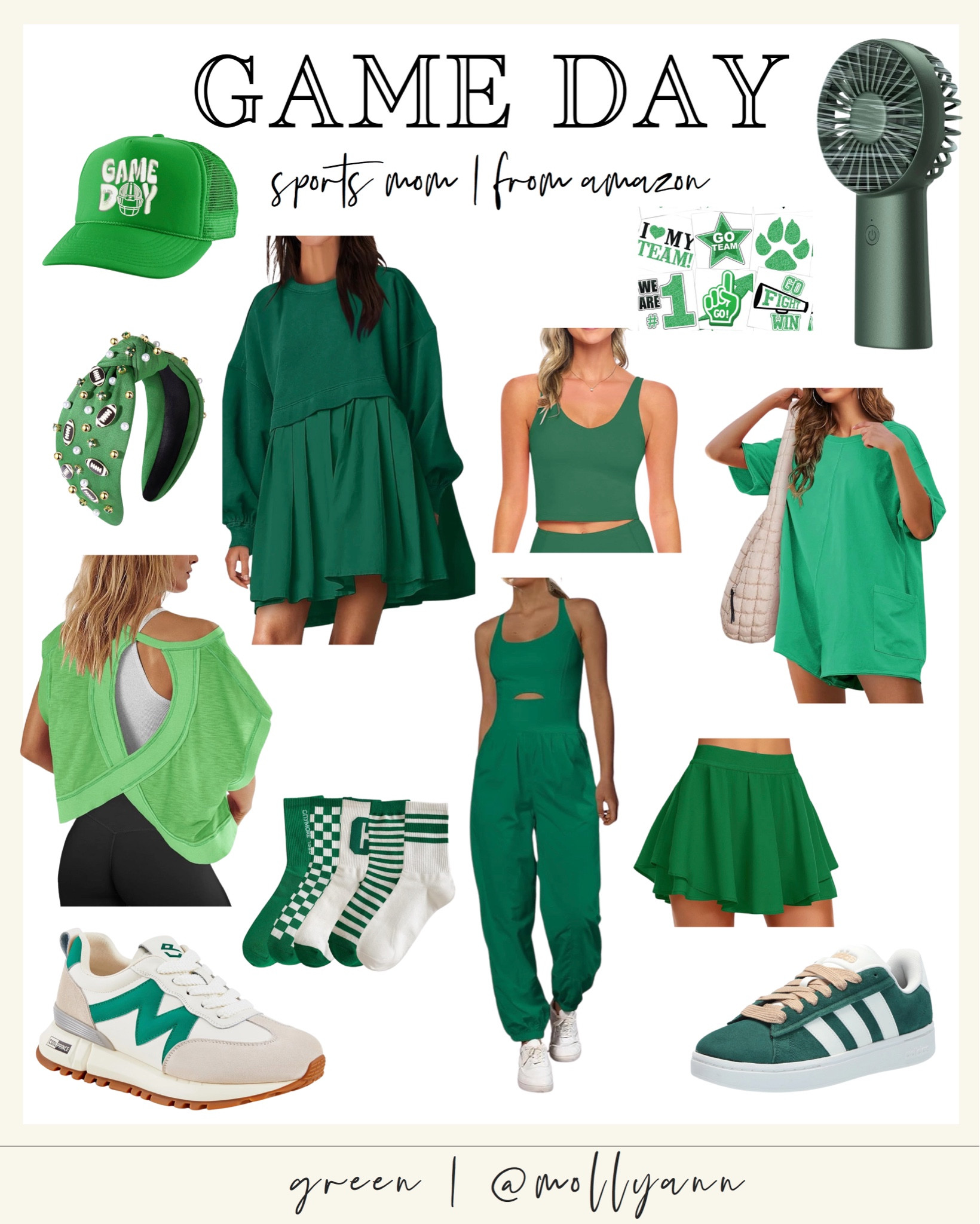 Game Day - School Colors.
 📣 Green 💚 Amazon finds!! 

#LTKFindsUnder50 #LTKBacktoSchool #LTKActive