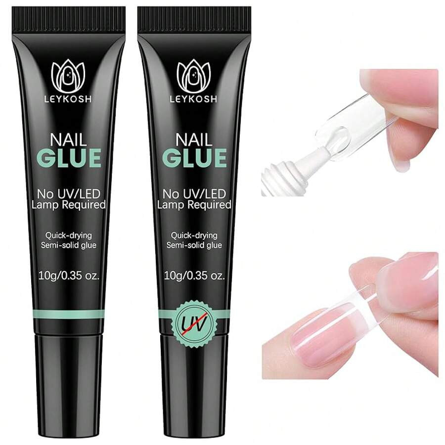 Nail Glue For Press Ons 10g & 5ml 2 In 1 Remover Pen Set, Quick Drying Semi Solid Glue On Nails N... | SHEIN