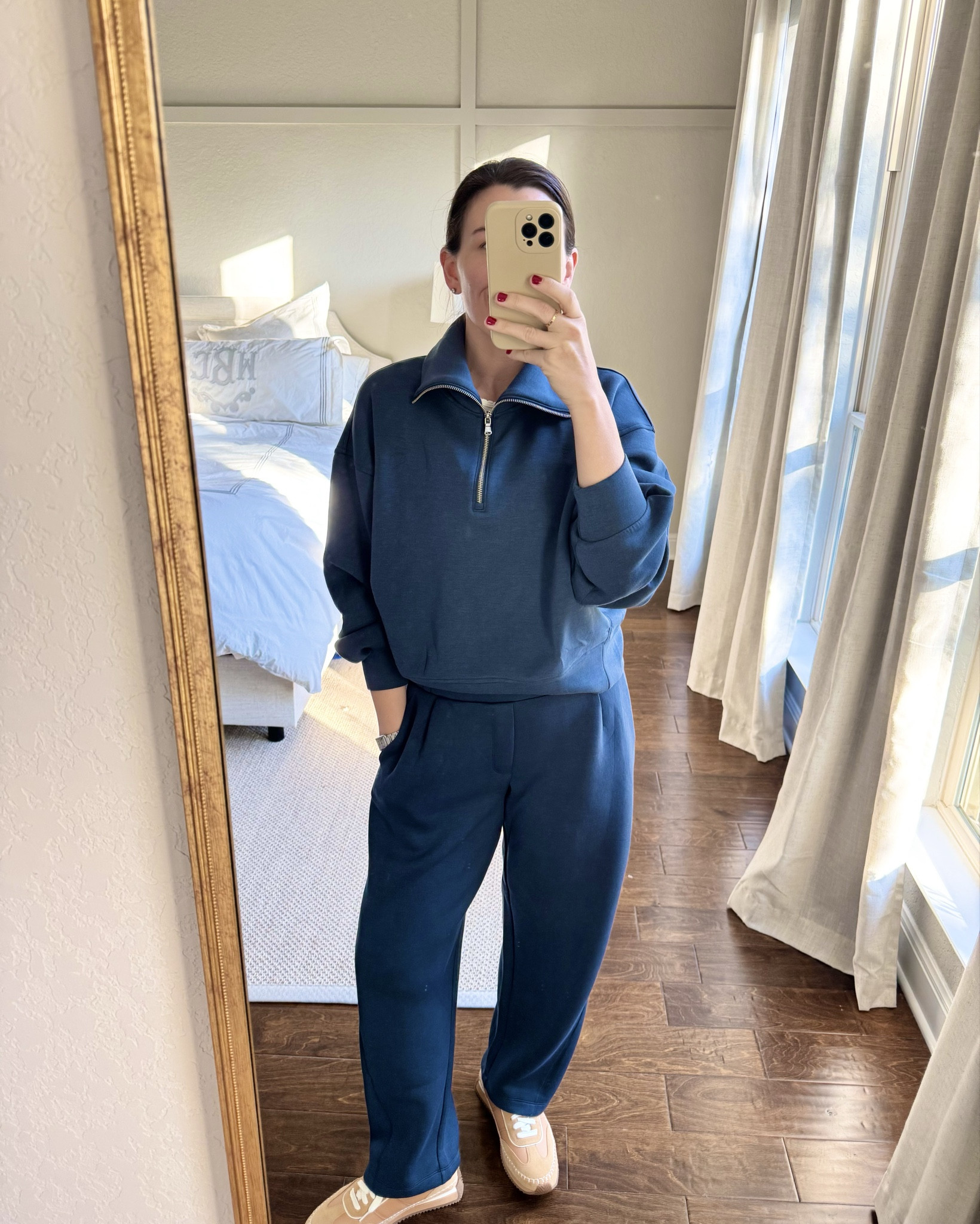 OMW to parent teacher. The old navy set that is a nice Varley alternative & really that good. I took a size small in both. 

#LTKActive #LTKootd #LTKFindsUnder100