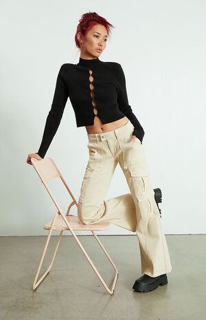 PacSun Pearl Low Rise Cargo Bootcut Pants | PacSun