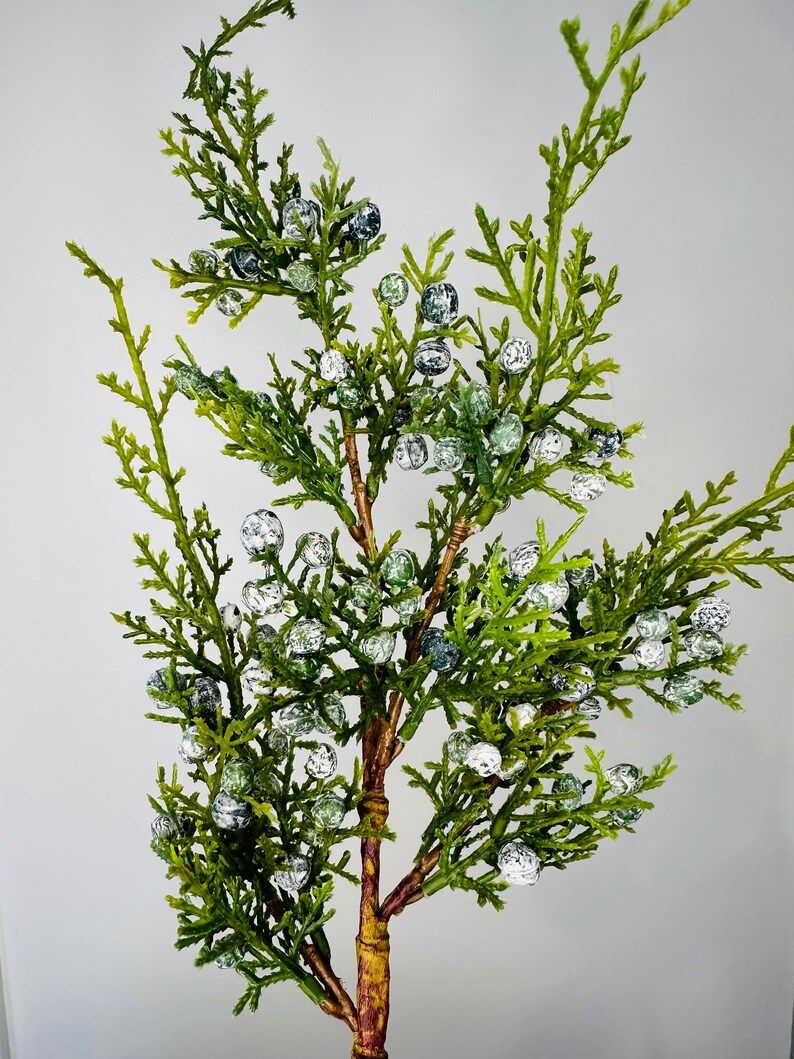 Artificial Seeded Juniper Spray, Winter Evergreens for Wreath Making, Christmas Floral Arrangemen... | Etsy (US)