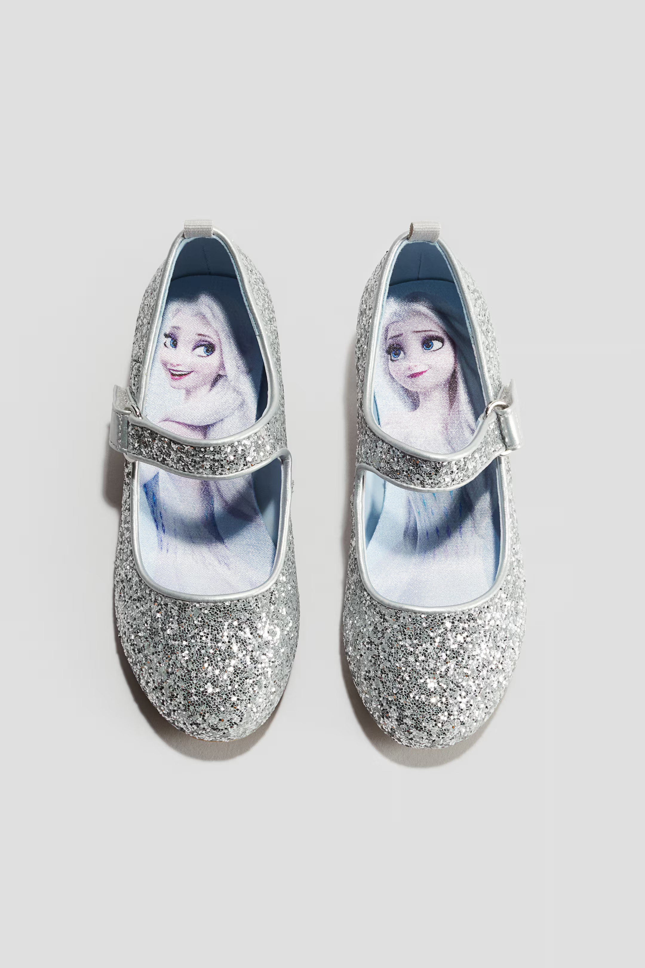 Glittery Dress-up Shoes - Silver-colored/Frozen - Kids | H&M US | H&M (US + CA)