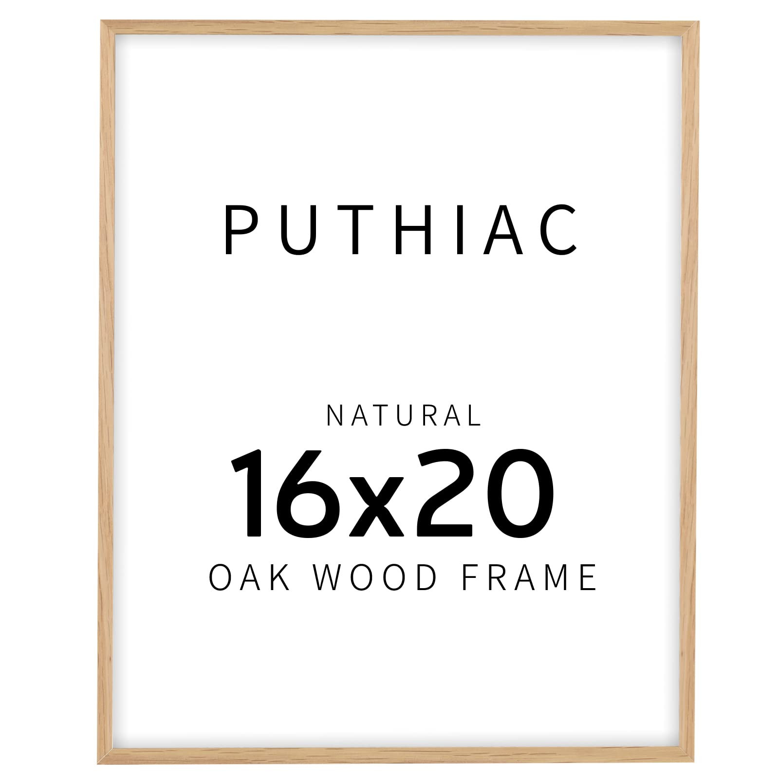 puthiac 16x20 Picture Frames for Wall - Minimalist 16x20 Oak Wood Frames, 16"x20" Picture Frame W... | Amazon (US)