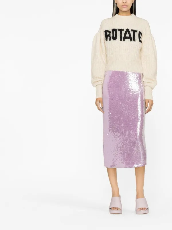 sequin-embellished pencil skirt | Farfetch Global